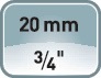 ASW Kraftschraubersteckschlüsseleinsatz 745 3/4 Zoll i6-KT.SW 22mm L.62mm ASW