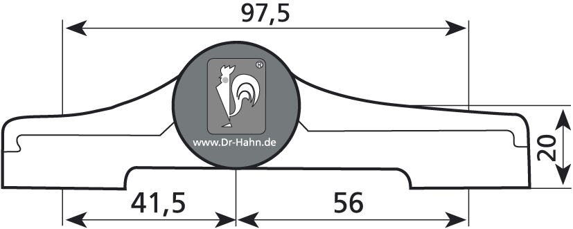 DR. HAHN Aufschraubband Türband 4 AT M923, 2-teilig