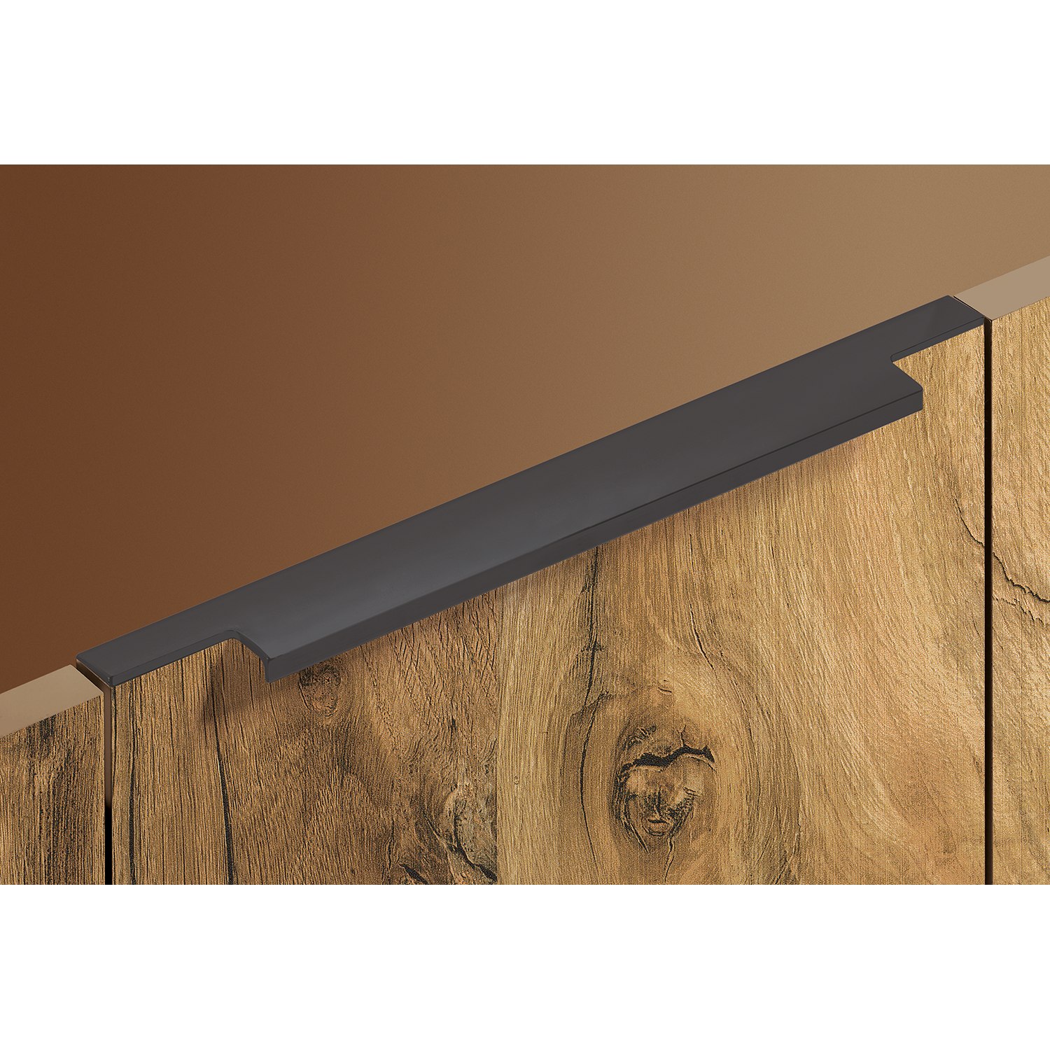 HETTICH Griffleiste Lamezia, L 445 mm, B 39 mm, Schwarz matt, 9265977