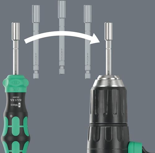 WERA Magazinbithalter Kraftform Kompakt 28 RA 6-tlg.WERA