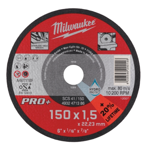 MILWAUKEE SCS41 1 mm Metalltrennscheibe PRO+ 150 mm