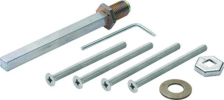 HOPPE® Befestigungsset für Kombi-Schutz-Wechselgarnituren ES1 (Knopf/Griff), VK 8 mm, Stiftlänge , Türdrücker, Zimmertür