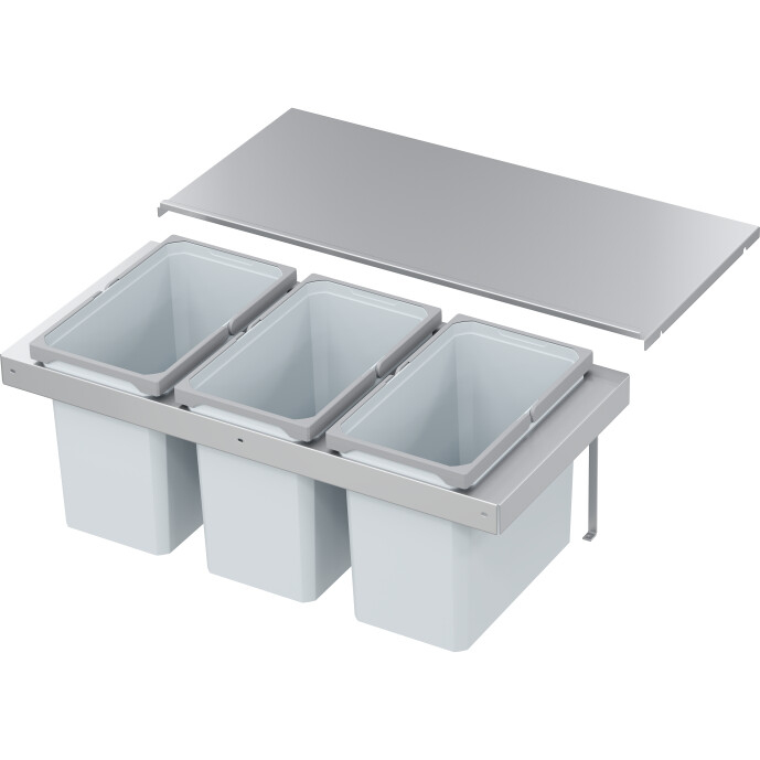 Abfalltrennsystem, ENVI-FLEX, 900er/H326, 3x22 l, hellgrau Vauth Sagel