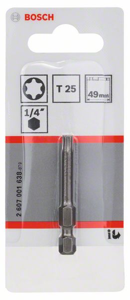 BOSCH Schrauberbit Extra-Hart T25, 49 mm, 1er-Pack