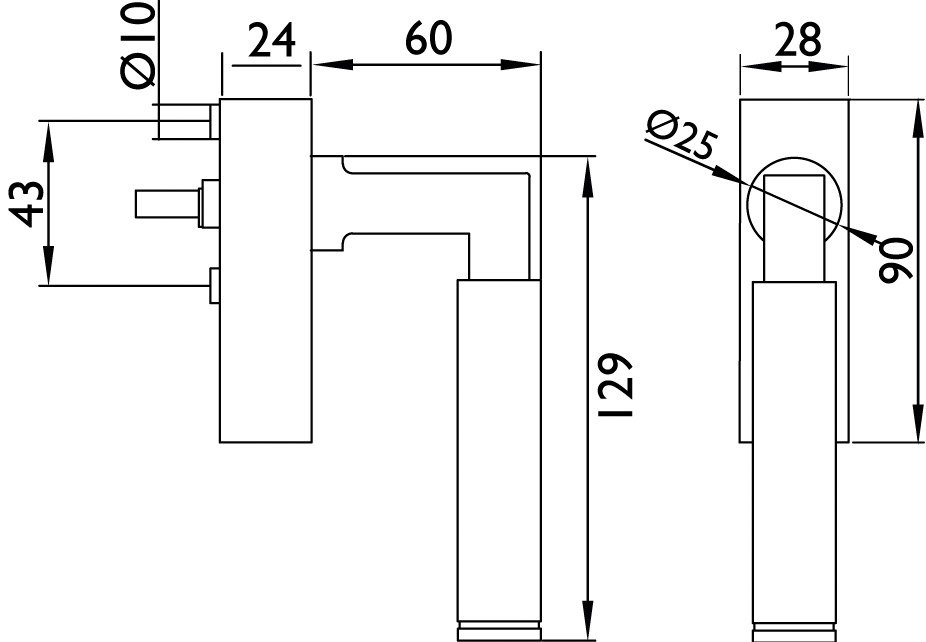 HERMAT Fenstergriff abschließbar INFINITY 1831/DKSI, Messing