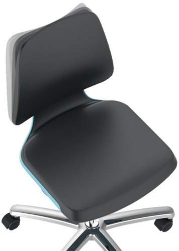 BIMOS Arbeitsdrehstuhl Labsit Rl.Sitzschale blau Supertec-Gewebe schwarz BIMOS Arbeitsdrehstuhl Labsit Rl.Sitzschale blau Supertec-Gewebe schwarz