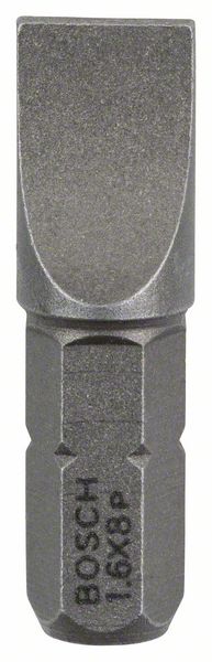 BOSCH Schrauberbit Extra-Hart S 1,6 x 8,0, 25 mm, 3er-Pack