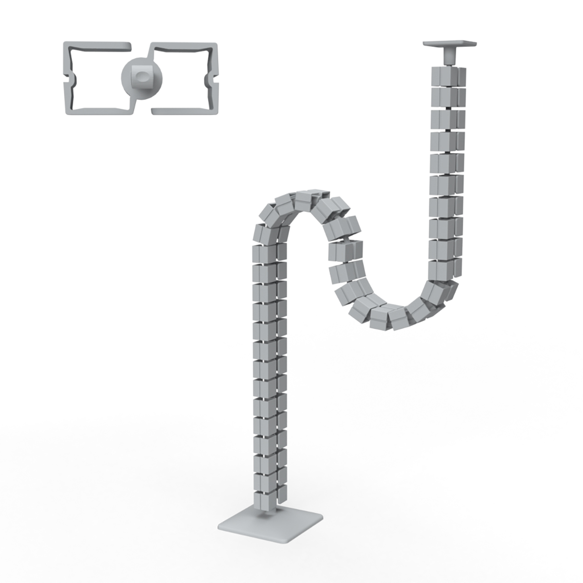 BMB FLEXIT RE, H: 1320 mm, Weißaluminium, RAL 9006