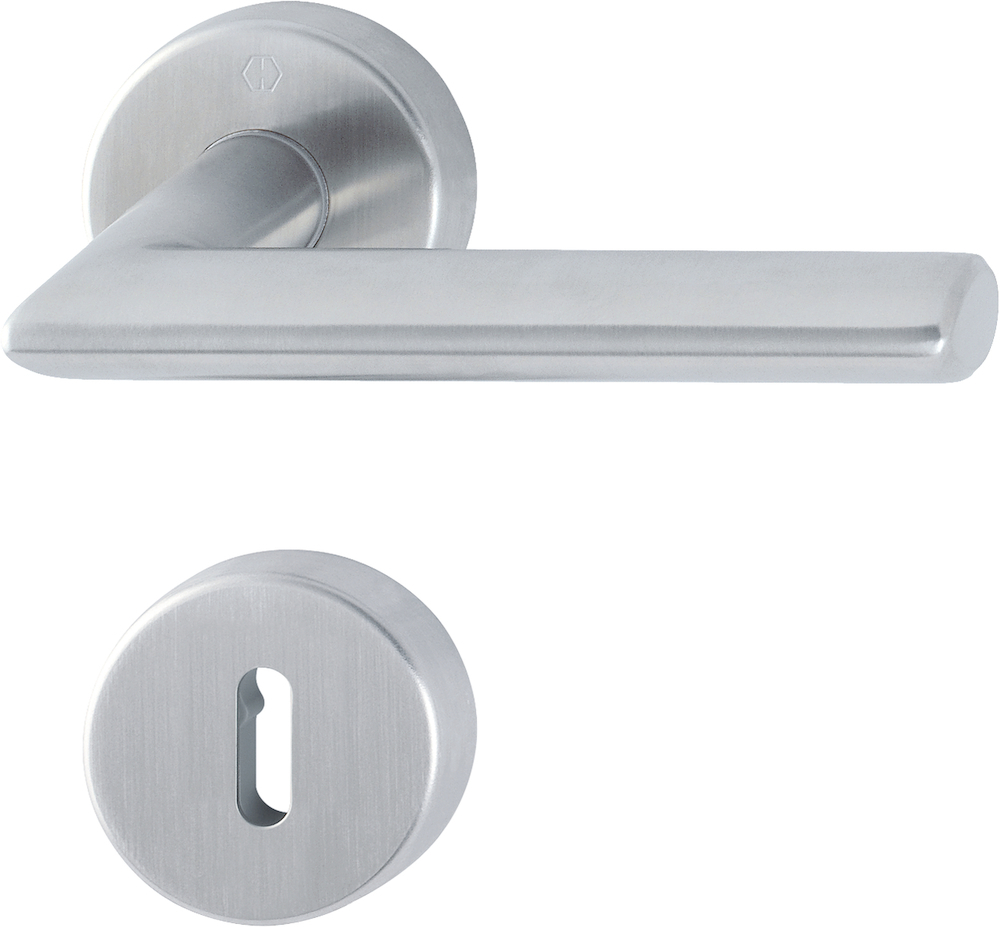 HOPPE® Drückergarnitur mit Rosetten Stockholm E1140/42H/42HKVS, Edelstahl, 10720298 HOPPE® Drückergarnitur mit Rosetten Stockholm E1140/42H/42HKVS, Edelstahl, 10720298