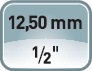 ASW Kraftschraubersteckschlüsseleinsatz 720 1/2 Zoll 6KT SW 17mm L.38mm ASW