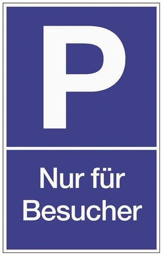 Nordwest Parkplatzbeschilderung Parken f.Besucher L250xB400mm Ku.blau/weiß