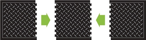MILTEX Arbeitsplatzbodenbelag Fertigmatte L710xB780xS13mm schwarz Naturkautschuk