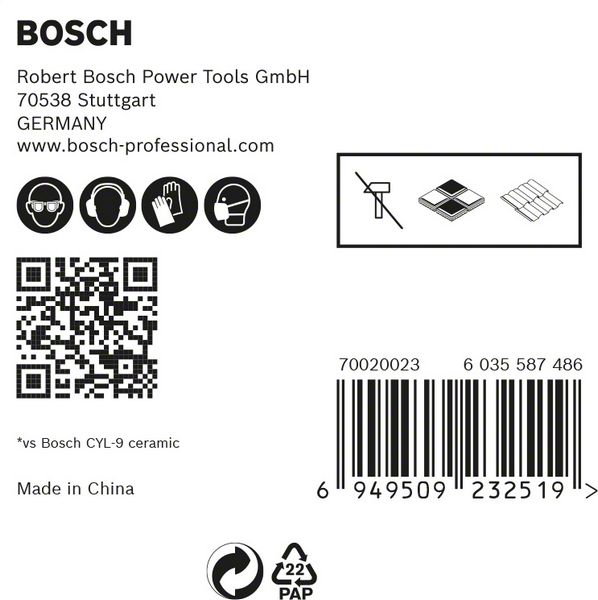 BOSCH EXPERT HEX-9 HardCeramic Dachziegel-Bohrer-Set, 6 mm, 5-tlg.. Für Dreh- und Schlagbohrer BOSCH EXPERT HEX-9 HardCeramic Dachziegel-Bohrer-Set, 6 mm, 5-tlg.. Für Dreh- und Schlagbohrer
