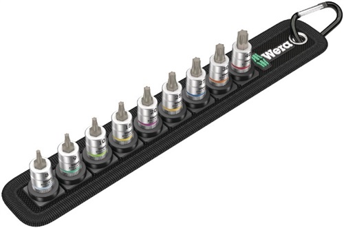 WERA Steckschlüsselsatz Belt 3 9-tlg.1/4 Zoll T8-T40 f.Innen-Torx-Schrauben WERA WERA Steckschlüsselsatz Belt 3 9-tlg.1/4 Zoll T8-T40 f.Innen-Torx-Schrauben WERA
