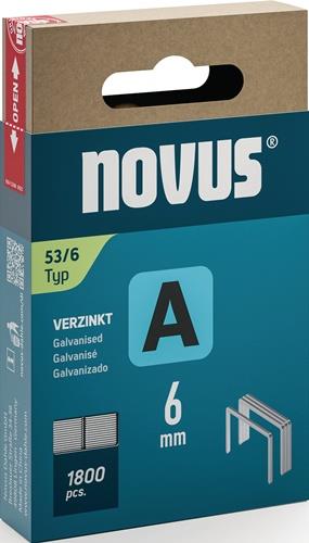 NOVUS Feindrahtklammer A Typ 53 Klammer-B.11,3mm 6mm 0,75mm 1800 St.NOVUS