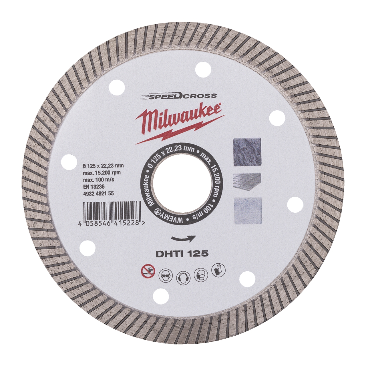 Keramik u. Naturstein, geschlossen Speedcross Diamanttrennscheibe DHTi 125 mm