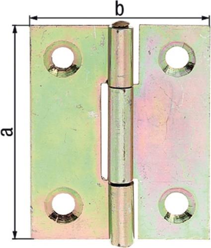 GAH Scharnier H.63mm B.43mm S.1,25mm VA GAH