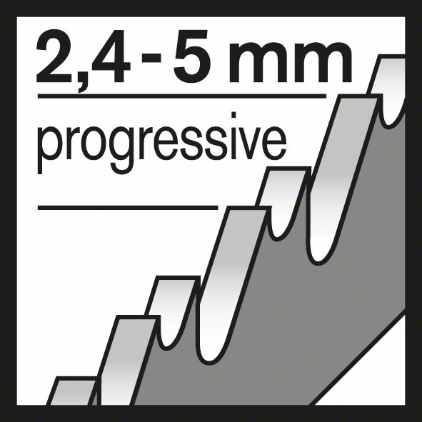 BOSCH Stichsägeblatt T 345 XF Progressor for Wood and Metal, 3er-Pack