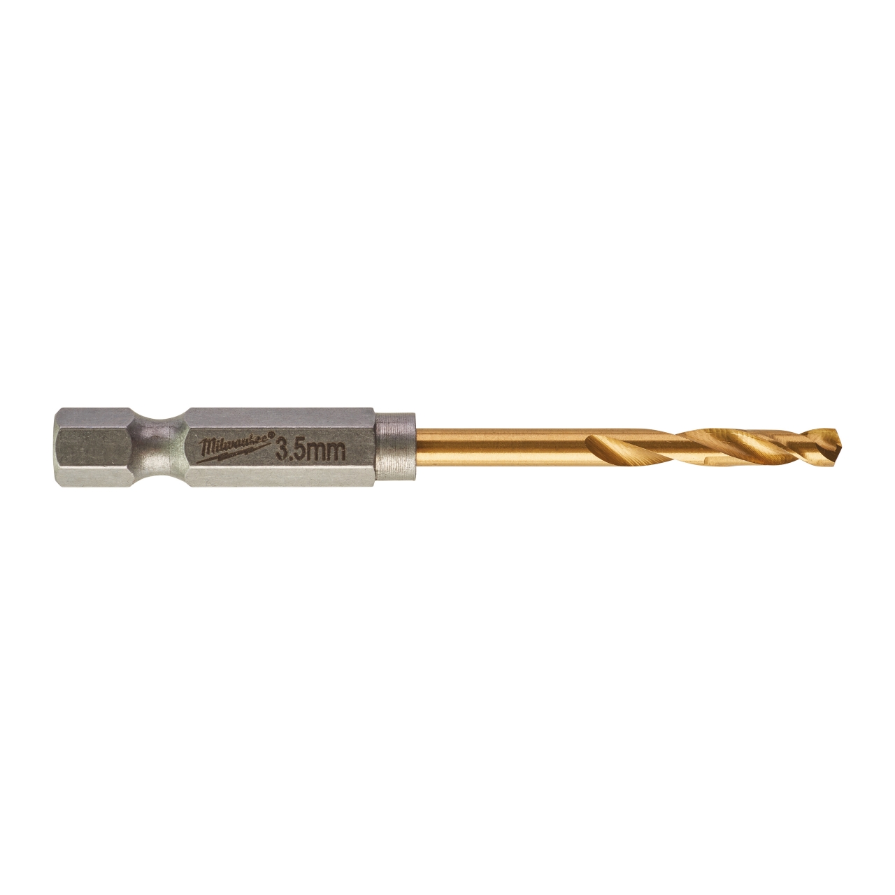 MILWAUKEE 3,5 x 69 mm SHOCKWAVE Metallbohrer HSS-G RED HEX Titan 1/4"