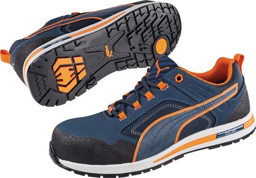 PUMA Sicherheitsschuh Crosstwist LOW Gr.43 blau/orange S3 HRO SRC EN20345 Leder PUMA