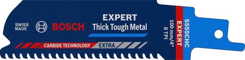 BOSCH EXPERT ‘Thick Tough Metal’ S 555 CHC Säbelsägeblatt, 1 Stück. Für Säbelsägen