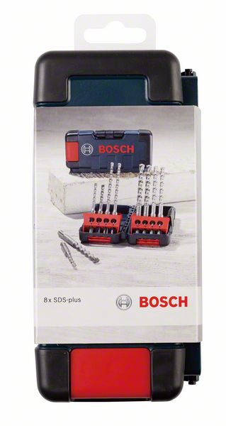 BOSCH 8-teiliges Hammerbohrerset SDS plus-3, Tough Box, 5–10 mm. Für Bohrhämmer
