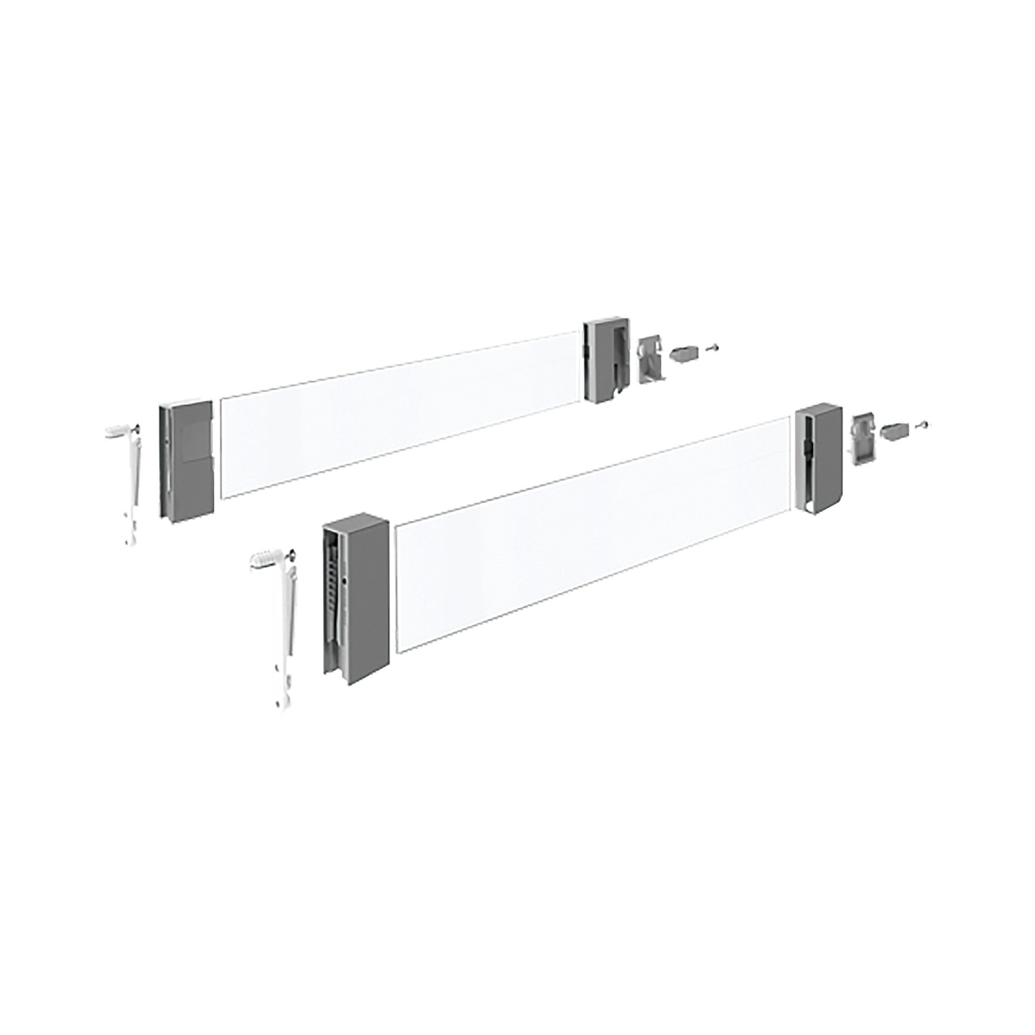 HETTICH DesignSide Glas InnoTech Atira, 350 / 144 mm, dunkelgrau, 9194813