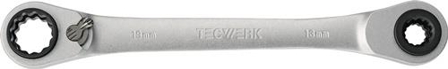 TECWERK Multifunktionsknarrenringschlüssel 4in1 10/13/17/19mm 12-KT.L.220mm Z.72 TECWERK