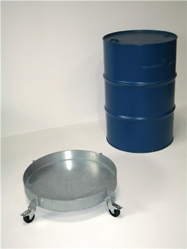 MEILLER Fassroller STA geschl.I-D.610mm silber verz.200l Stahlblechfass