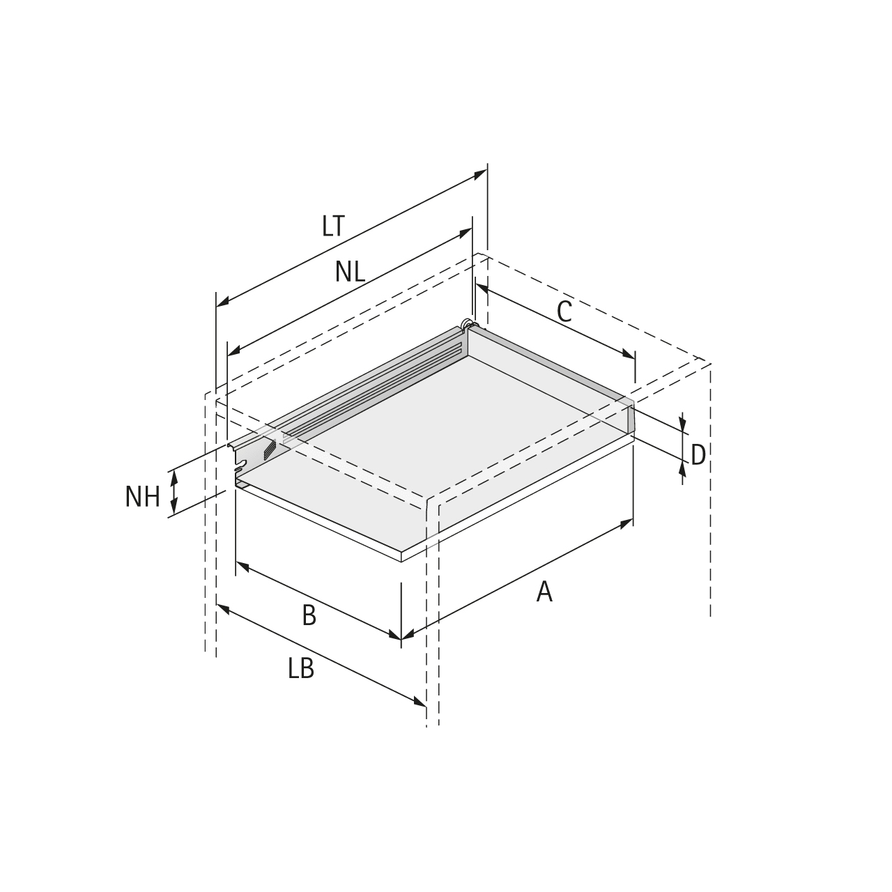 HETTICH Schubkasten-Set MultiTech, 54 / 450, weiß, 9127869