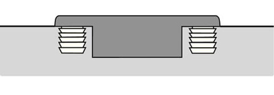 HETTICH Intermat Dicktürscharnier, Türdicke bis 32 mm (Intermat 9936), vorliegend, zum Einpressen (ø 10 x 11), 73914