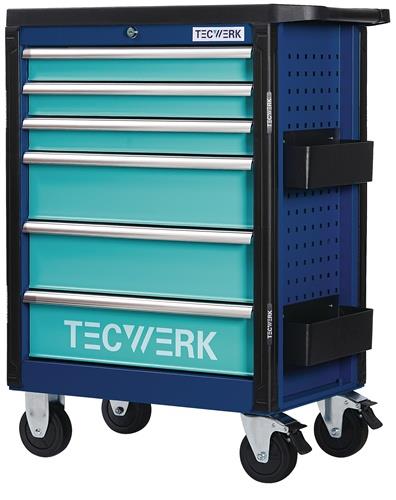 TECWERK Werkzeugwagen PLUS 2.0 B760xT465xH1030mm 500kg 6Schubl.unbest.Stahlbl.TECWERK
