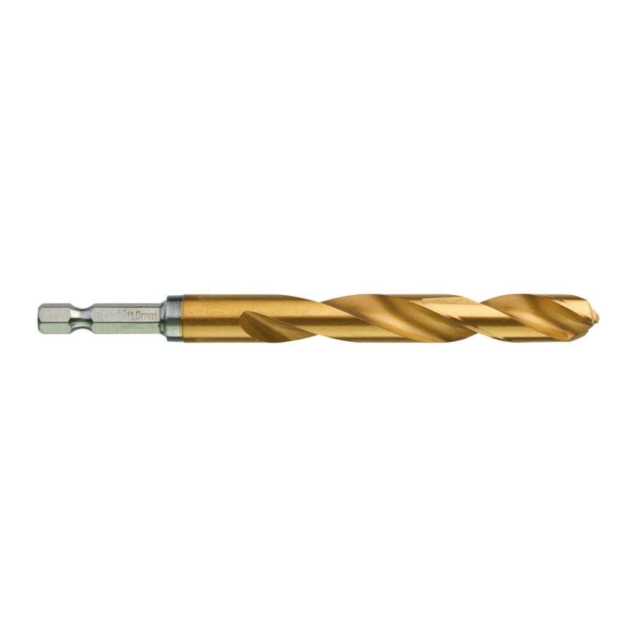 MILWAUKEE 11,0 x 125 mm SHOCKWAVE Metallbohrer HSS-G RED HEX Titan 1/4"