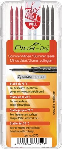PICA Minenset Pica-Dry 3x graphit,3x rot,2x weiß b.70Grad stabil 8 Minen/Set