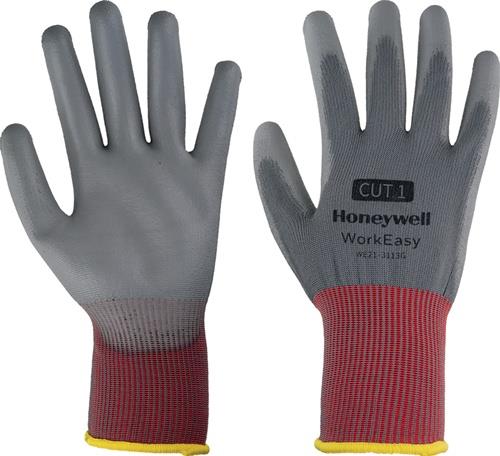 HONEYWELL Handschuh Workeasy 13G GY PU 1 Gr.9 grau/rot EN 388 PSA II HONEYWELL