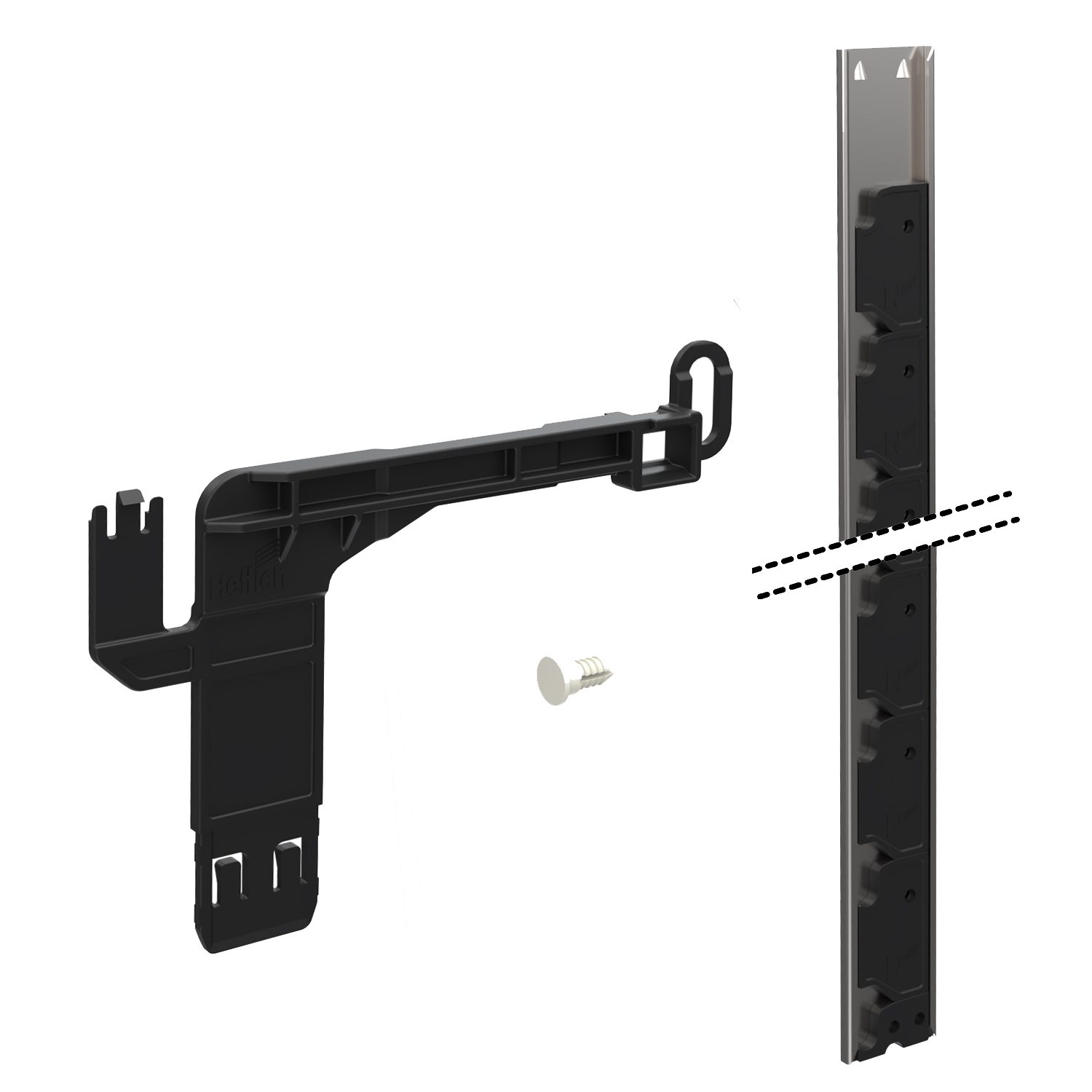 HETTICH Verriegelungsstangen-Sets Stop Control Plus, Lochreihe 32 mm, Länge HE 7 + 1, rechts, 9080117