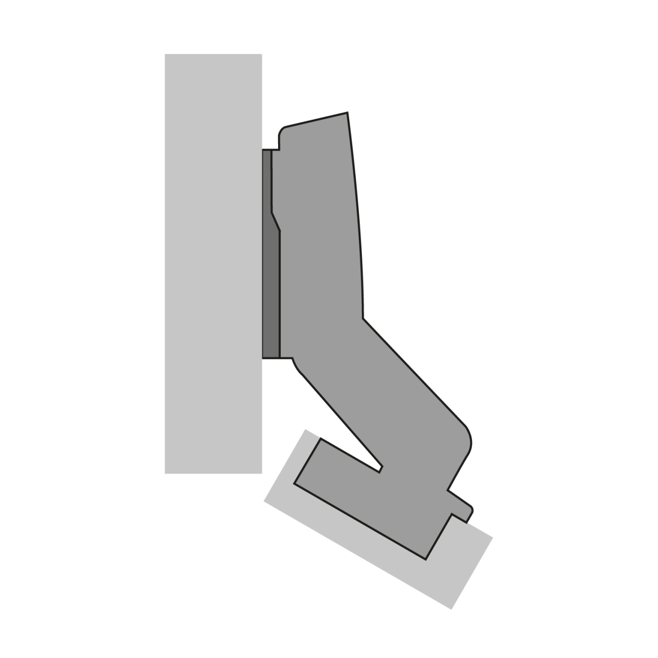 HETTICH Sensys Winkelscharnier W30 ohne integrierte Dämpfung (Sensys 8639 W30), vernickelt, 9088101 HETTICH Sensys Winkelscharnier W30 ohne integrierte Dämpfung (Sensys 8639 W30), vernickelt, 9088101