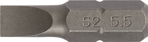 PROMAT Bit f.Schlitzschrauben 5,5mm L.25mm 1/4 Zoll C6,3 Schneidenstärke 1mm PROMAT