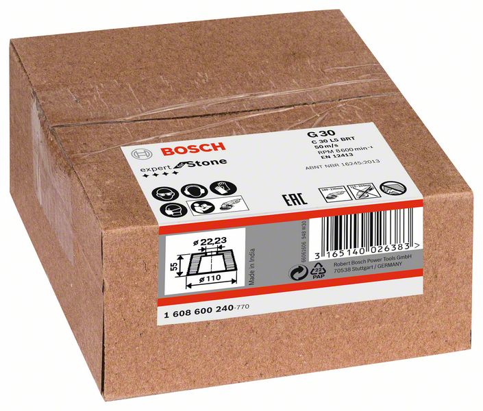 BOSCH Schleiftopf, konisch-Stein/Beton 90 mm, 110 mm, 55 mm, 36