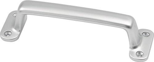 HERMETA Handgriff A.26mm L.140mm B.38mm Alu-Guss silberf.elox.Löcher 4,D.3,7mm HERMETA