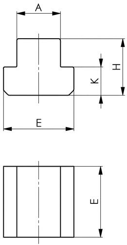 AMF T-Nutenstein Nr.508R T-Nut 18mm Rohling AMF