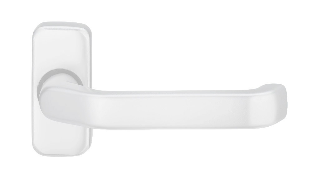 EDI Drücker-Halbgarnitur ohne Schlüsselrosette Keto 1200/2034 weiß, Aluminium