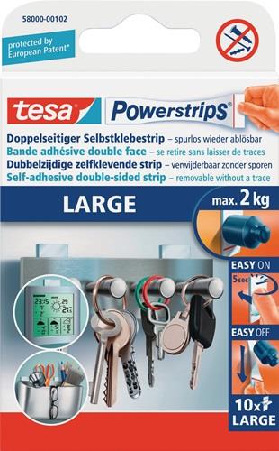 TESA Selbstklebestrip Powerstrips® 58000 SB-Pack á 10 Strips L (20x50 mm) TESA