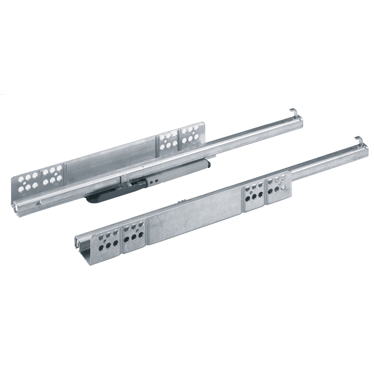 HETTICH Quadro 25 mit Push to open, Teilauszug für Holzschubkasten (Aufschiebemontage, Zargendicke ≤ 16 mm)