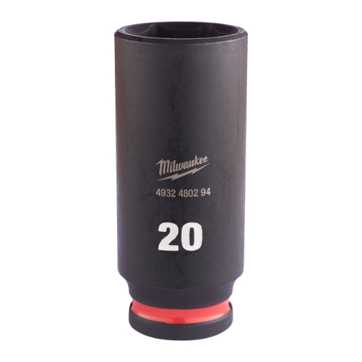 MILWAUKEE 20 x 65 mm SHOCKWAVE Schlagnuss 3/8" lang