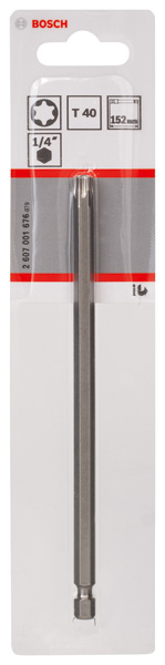 BOSCH Schrauberbit Extra-Hart T40, 152 mm, 1er-Pack