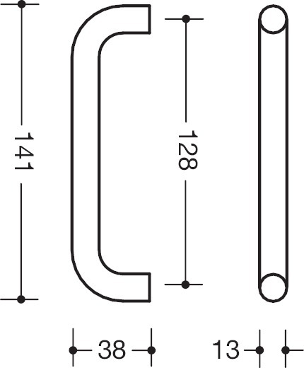 HEWI Bügelgriff 548.13.128, Polyamid, 548.13.128 95