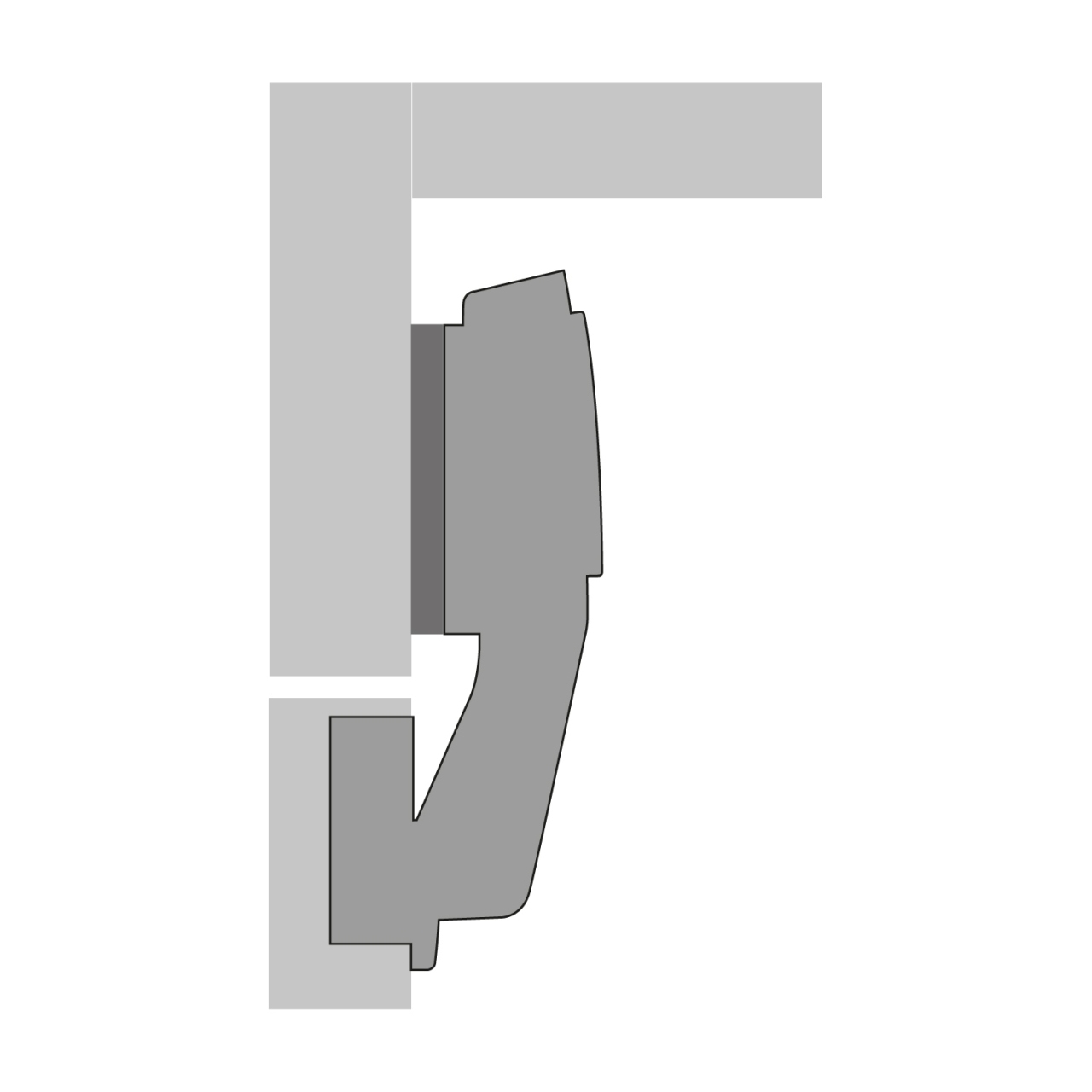 HETTICH Sensys Winkelscharnier W90 mit integrierter Dämpfung (Sensys 8639i W90), obsidianschwarz, 9091748 HETTICH Sensys Winkelscharnier W90 mit integrierter Dämpfung (Sensys 8639i W90), obsidianschwarz, 9091748