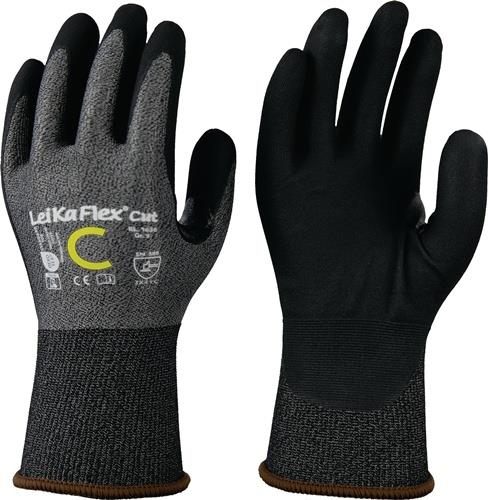 LEIPOLD Schnittschutzhandschuhe LeiKaFlex® CUT RL 1636 Gr.9 grau/schwarz EN 388 PSA II