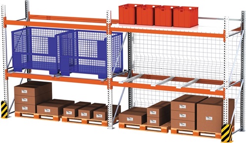 META Tiefenauflage Rahmentiefe 1100mm rotorange Tragfähigkeit/Paar 1100kg